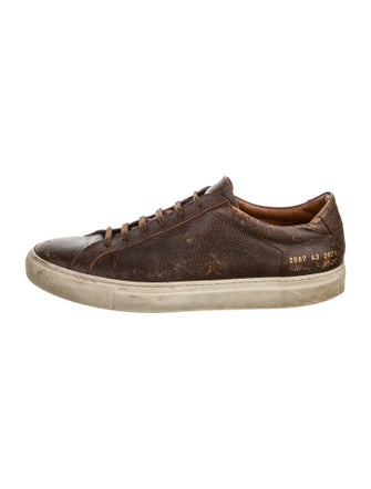 Common Projects Leather Printed Sneakers