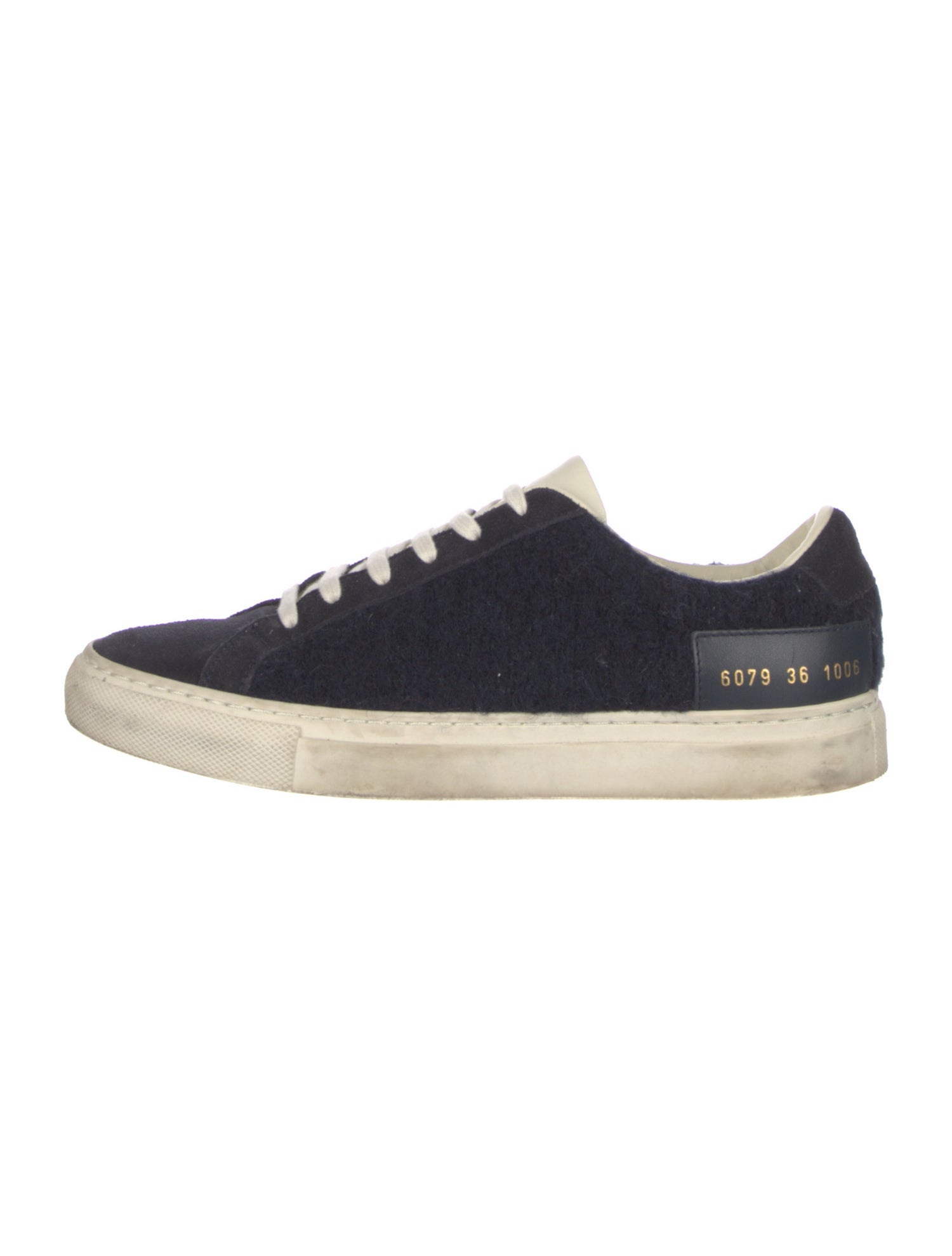 Common Projects Wool Leather Trim Embellishment Sneakers