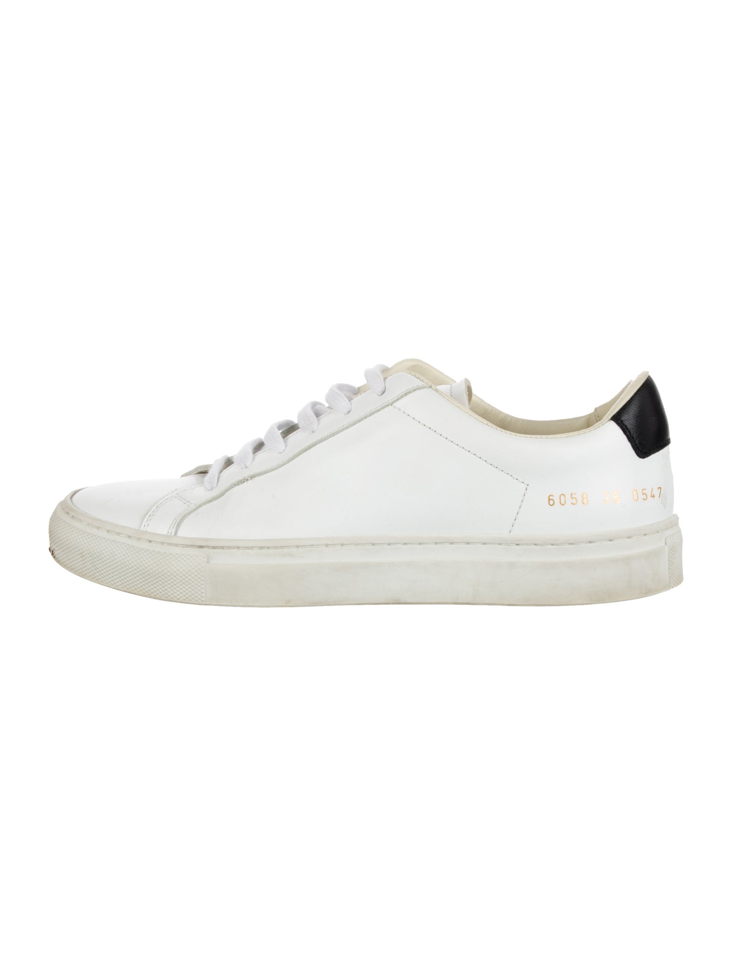 Common Projects Leather Colorblock Pattern Sneakers
