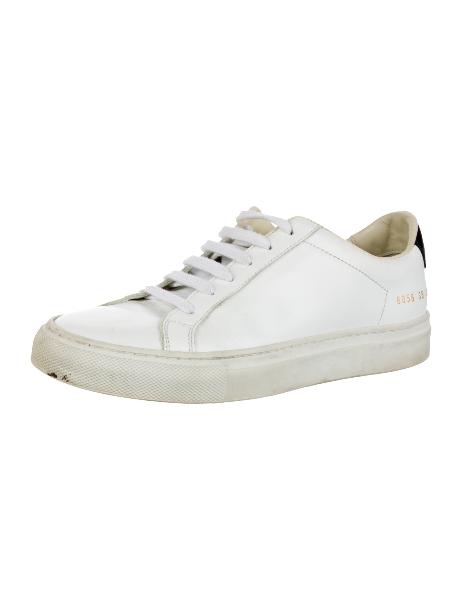 Common Projects Leather Colorblock Pattern Sneakers