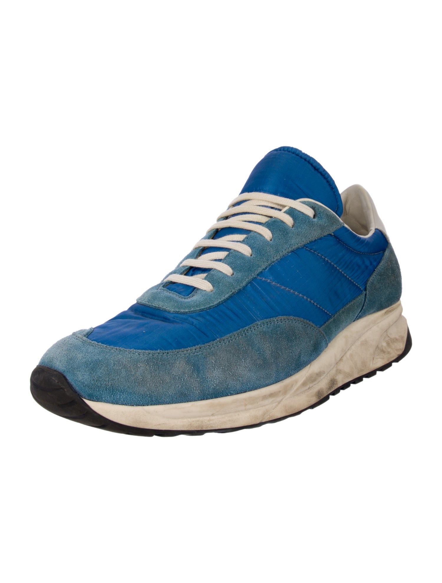 Common Projects Suede Colorblock Pattern Sneakers