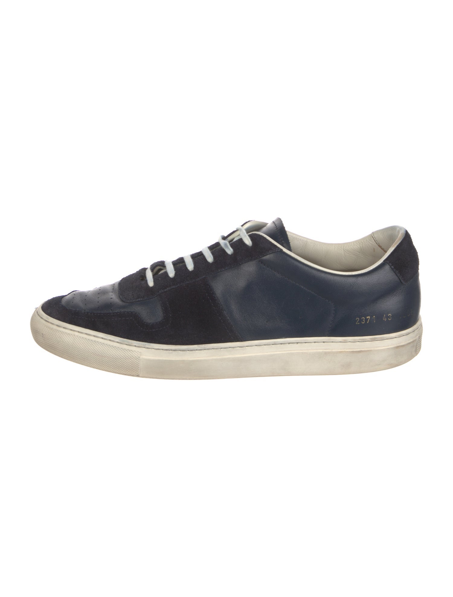 Common Projects Leather Colorblock Pattern Sneakers