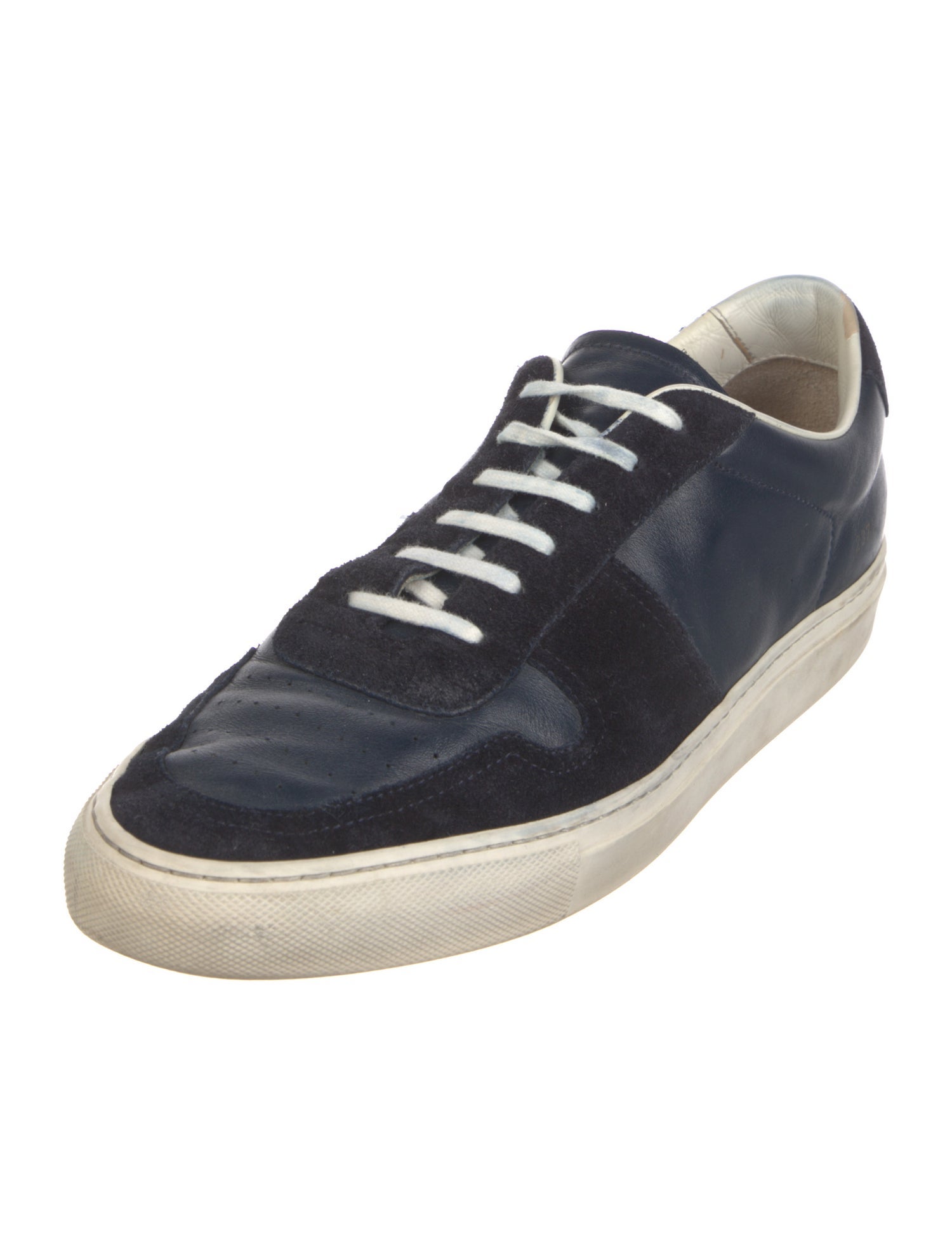 Common Projects Leather Colorblock Pattern Sneakers