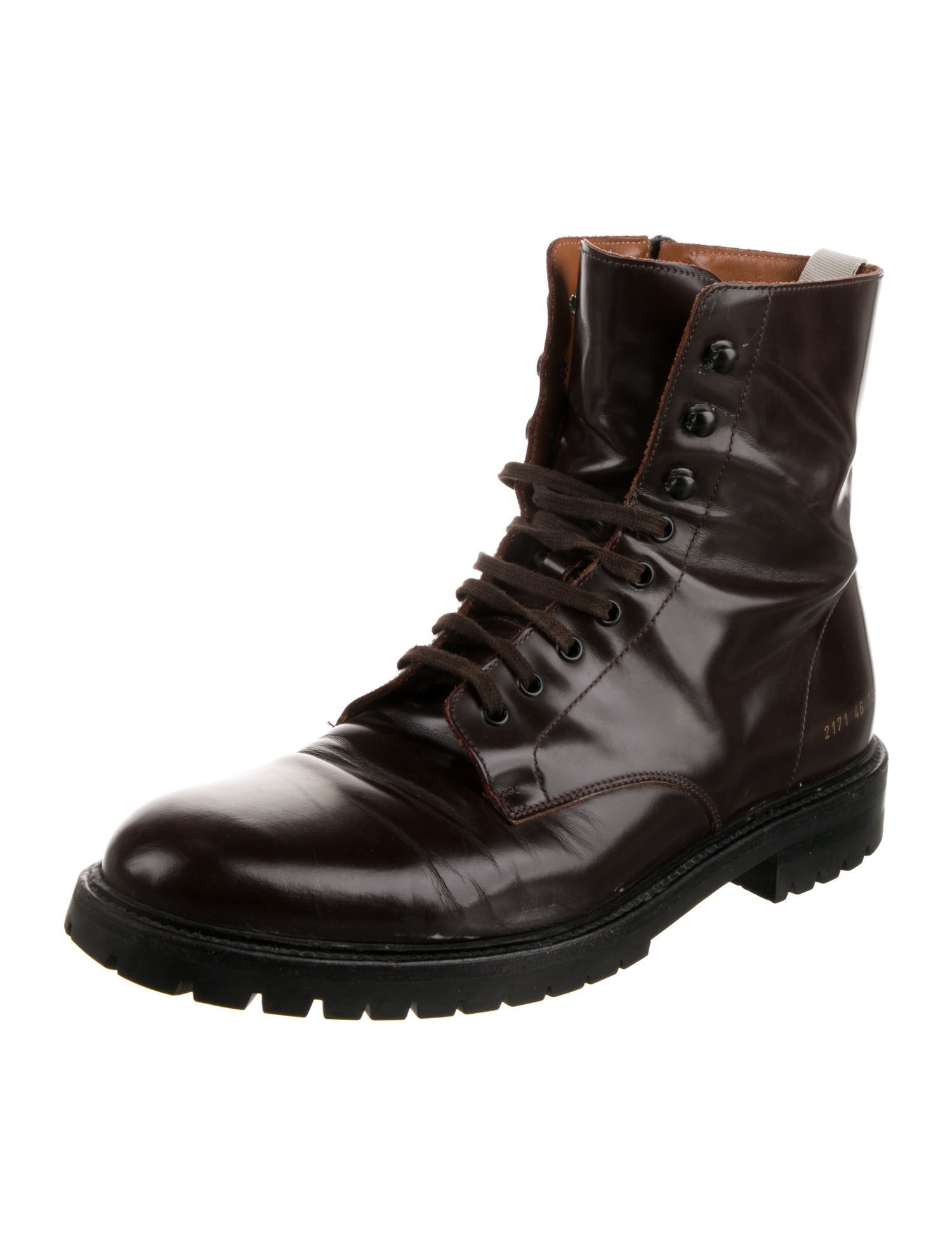 Common Projects Leather Combat Boots