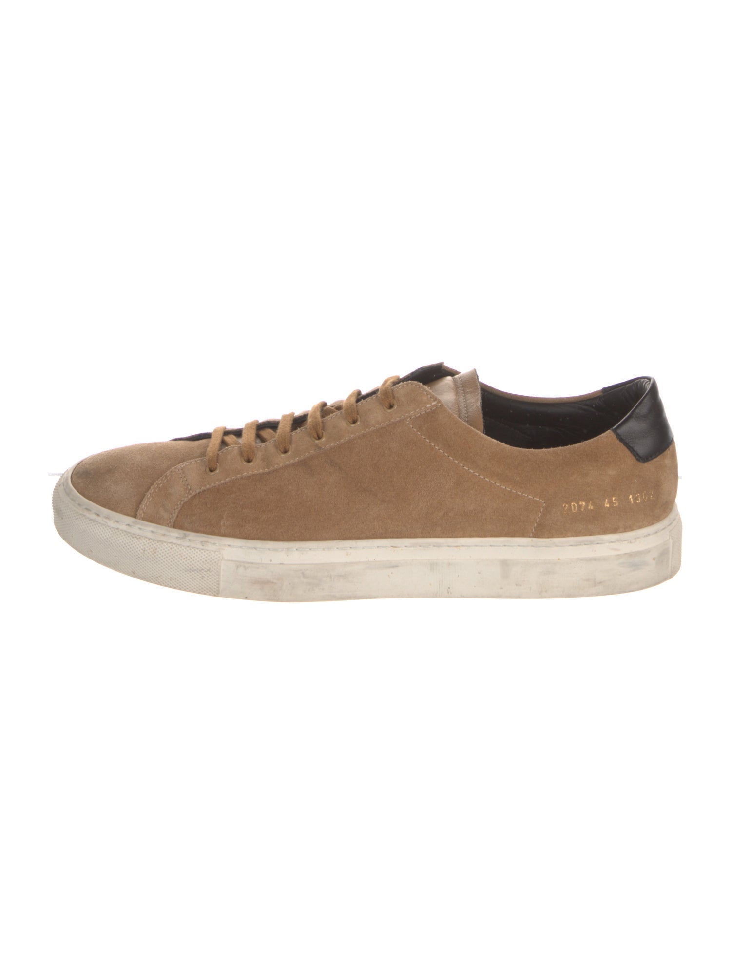Common Projects Suede Colorblock Pattern Sneakers
