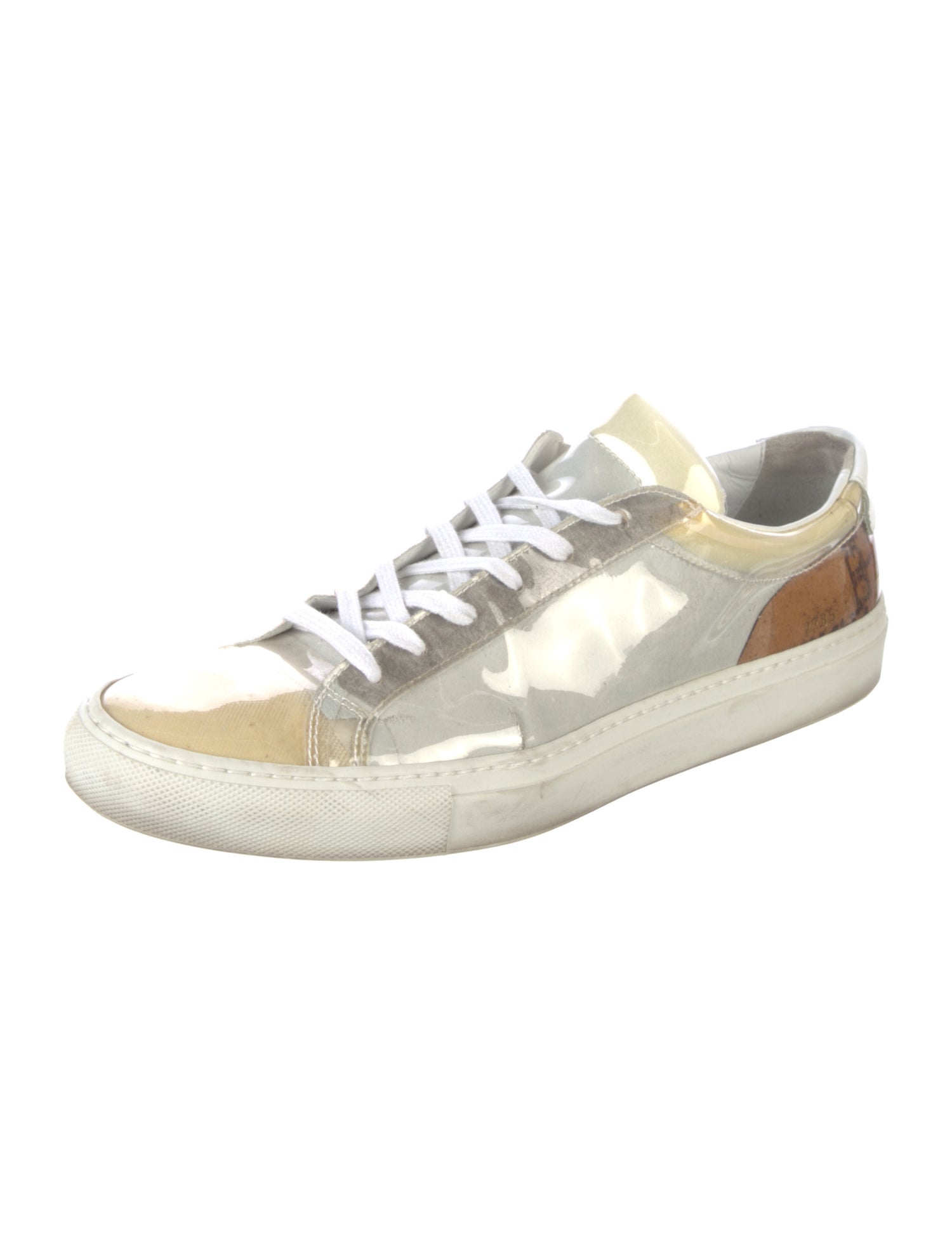 Common Projects Leather Colorblock Pattern Sneakers