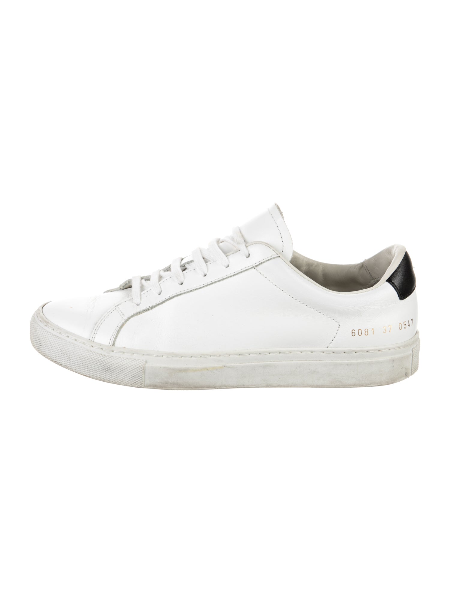 Common Projects Leather Leather Trim Embellishment Sneakers