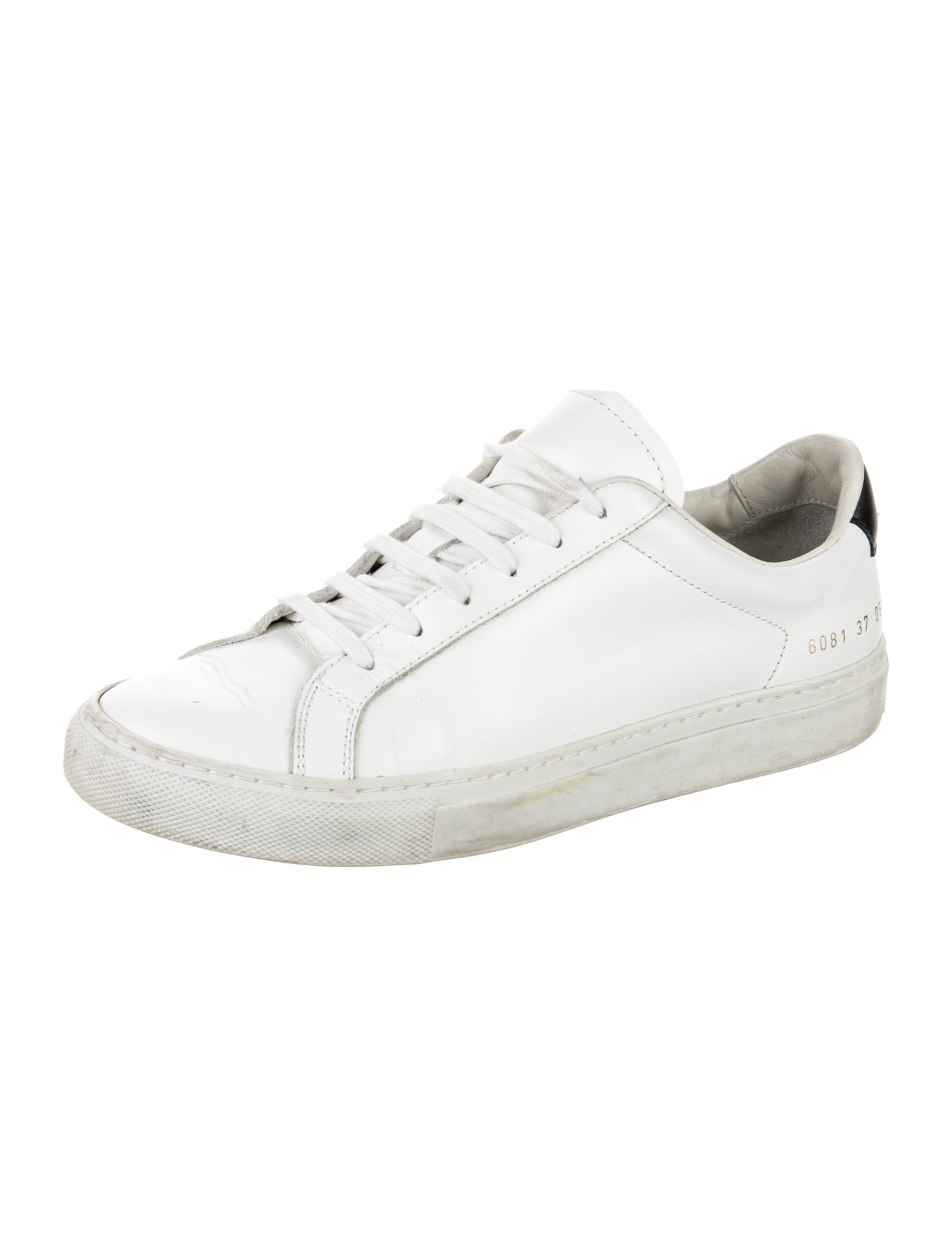 Common Projects Leather Leather Trim Embellishment Sneakers