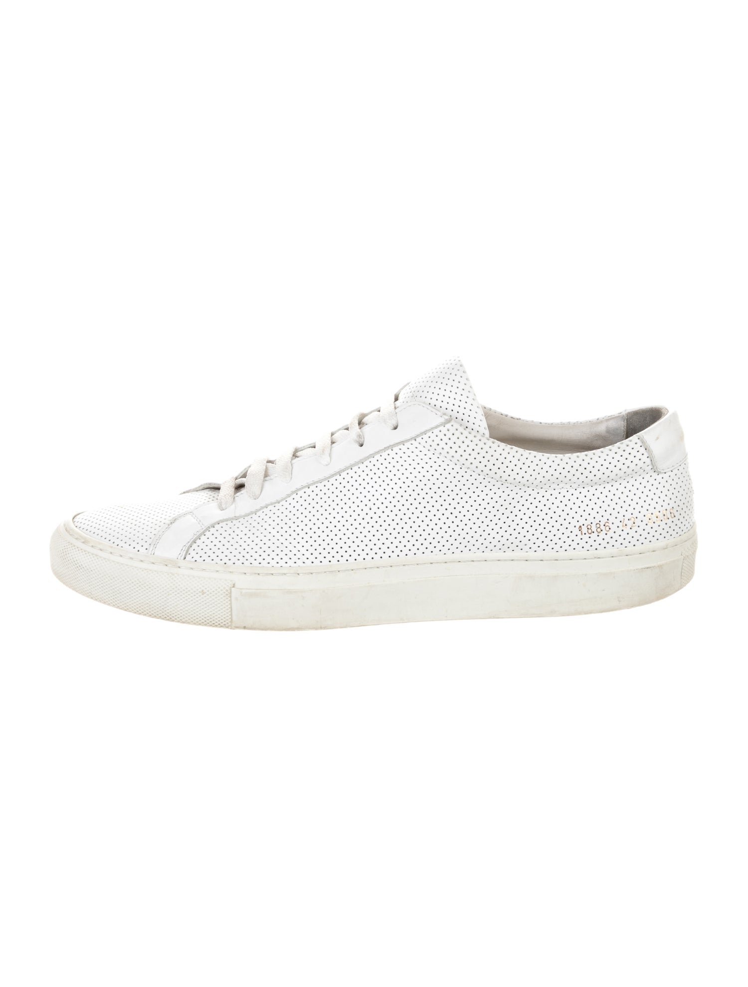 Common Projects Leather Lasercut Accents Sneakers