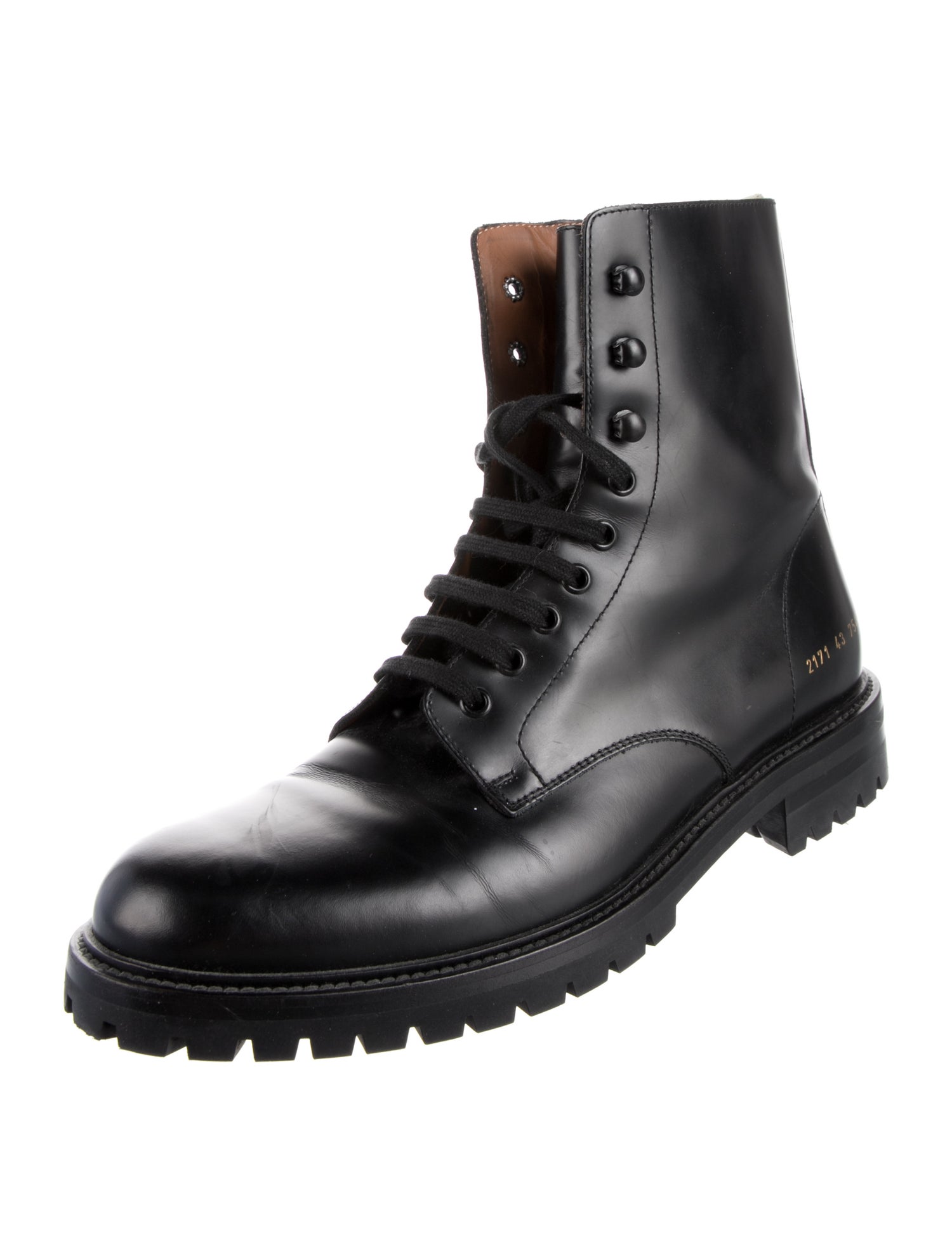 Common Projects Leather Combat Boots