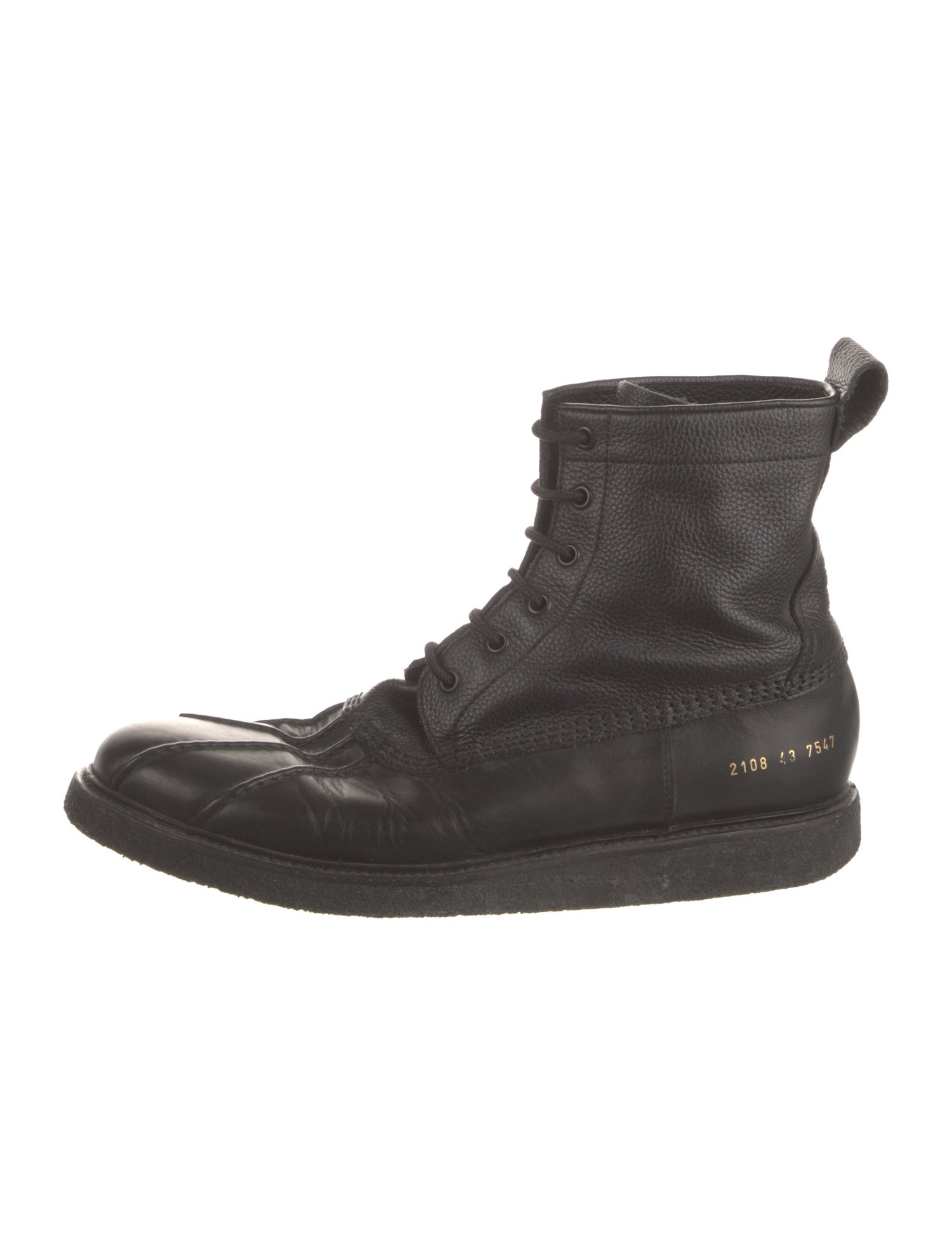 Common Projects Leather Combat Boots