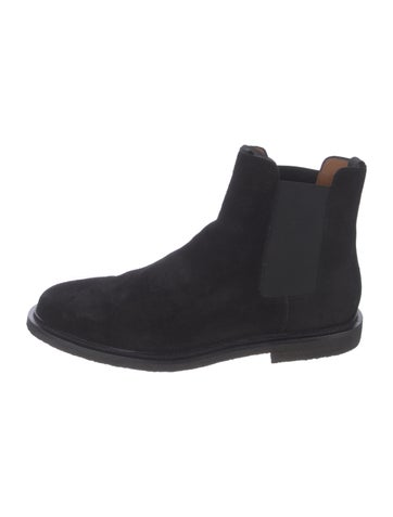 Pre-owned Common Projects Suede Chelsea Boots In Black