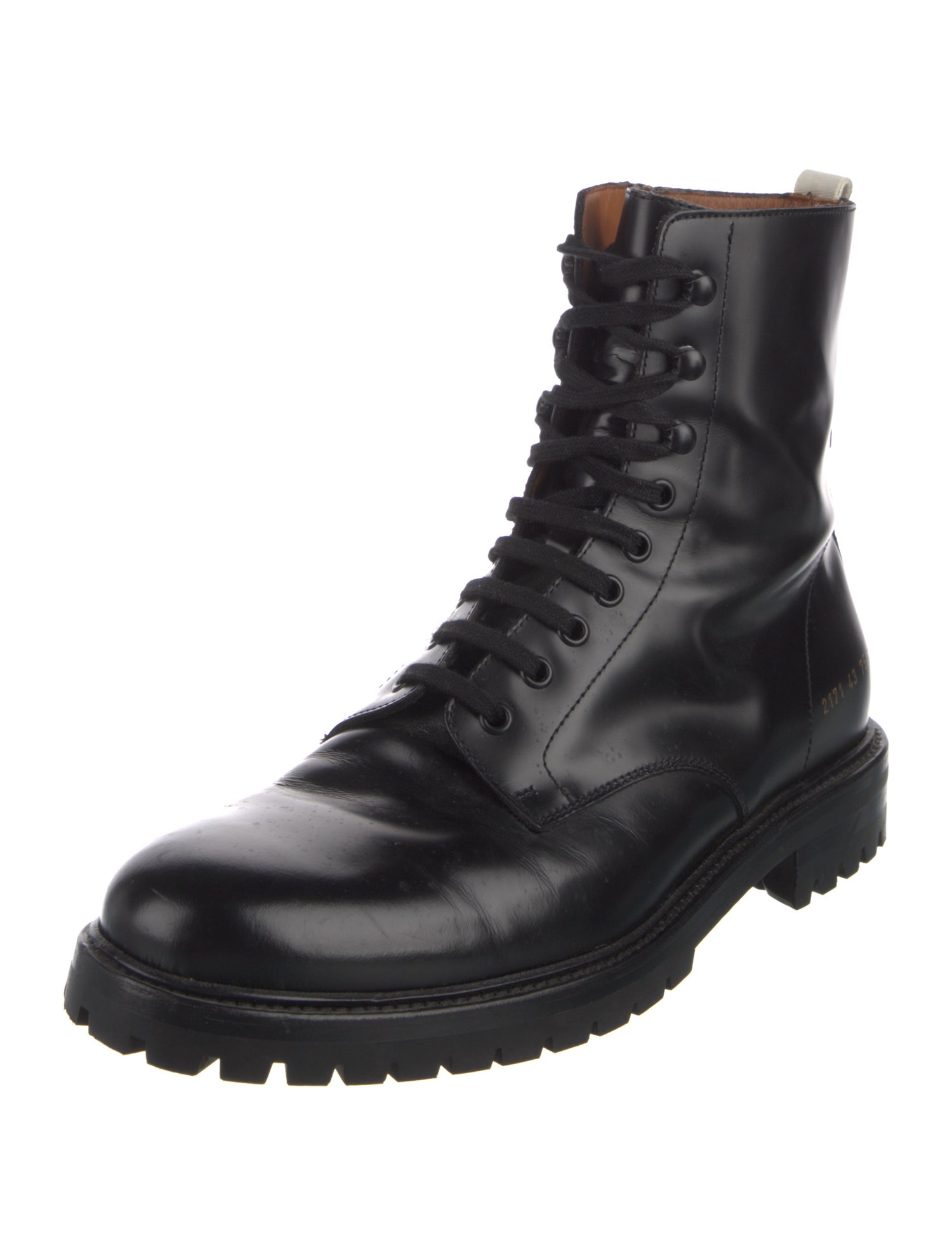 Common Projects Leather Combat Boots