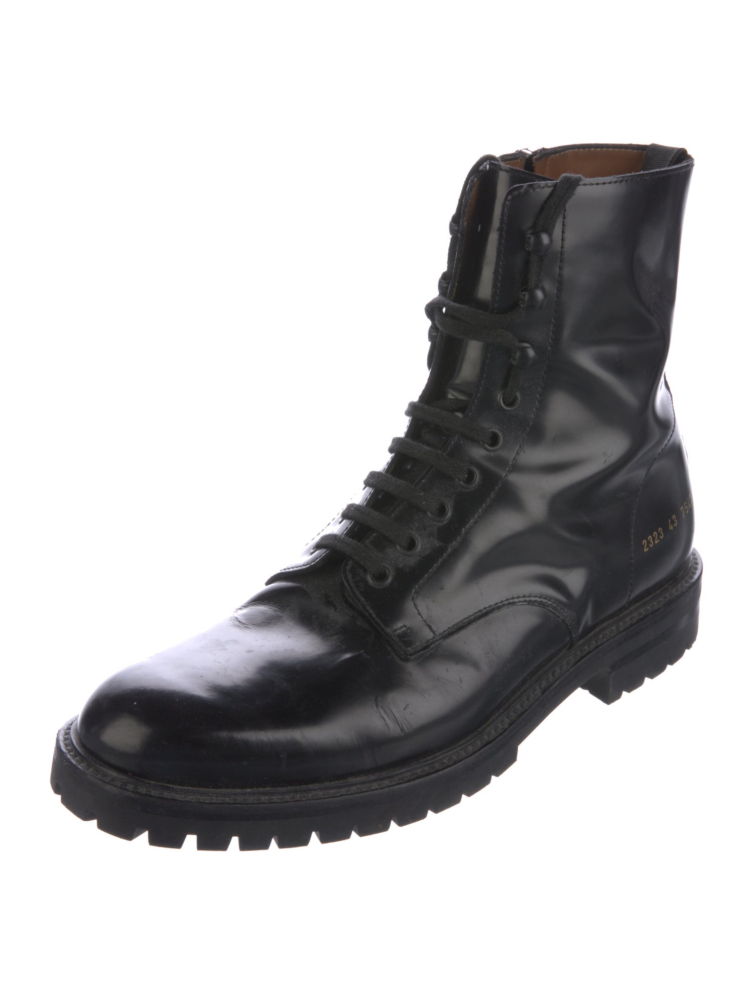 Common Projects Leather Combat Boots