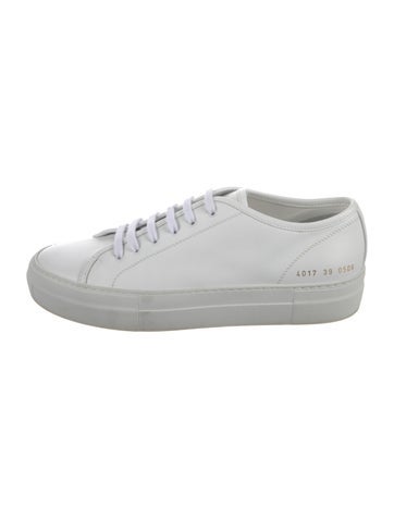 Pre-owned Common Projects Leather Sneakers In White