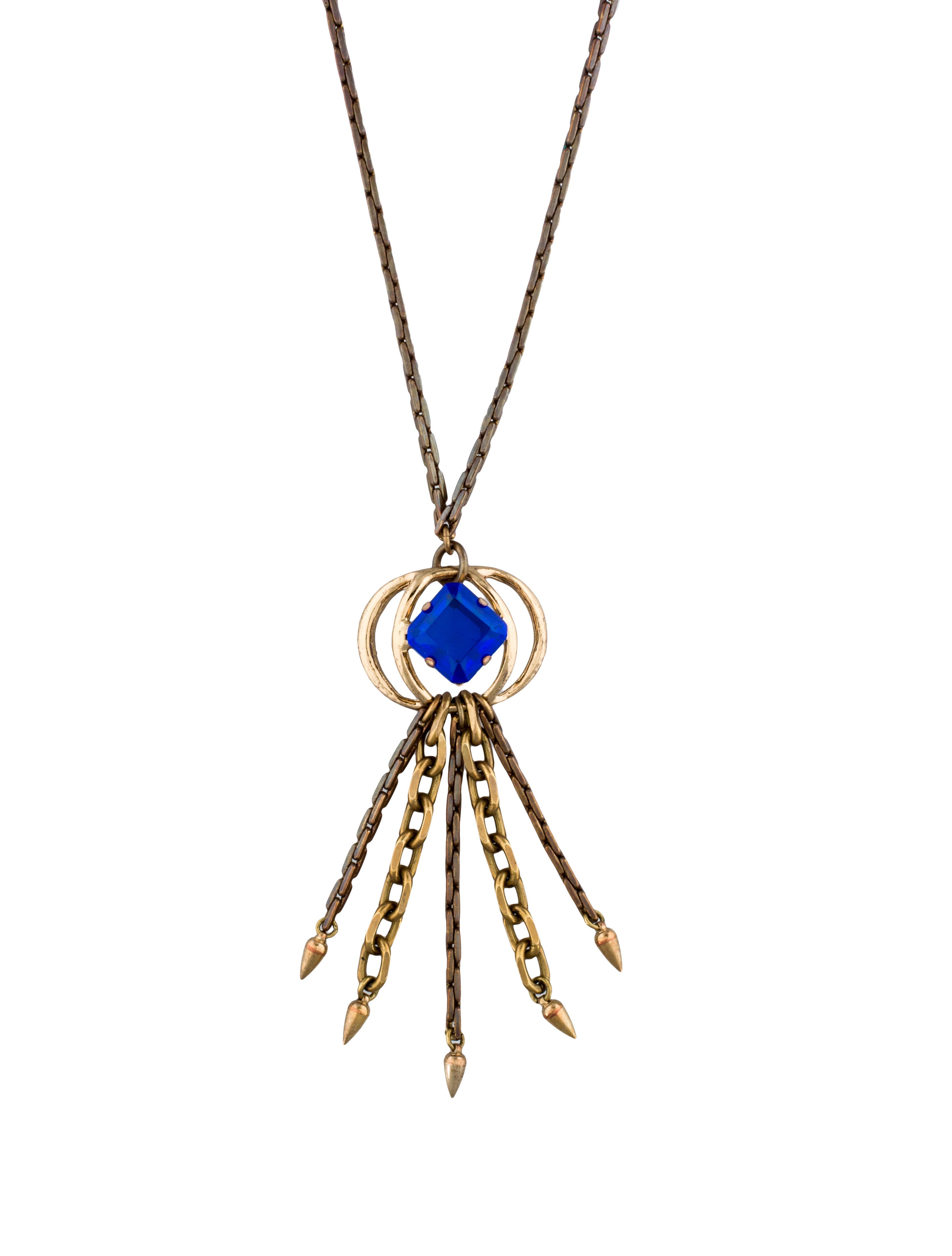 Lulu Frost Crystal Tassel Pendant Necklace Necklaces W1F20337 The