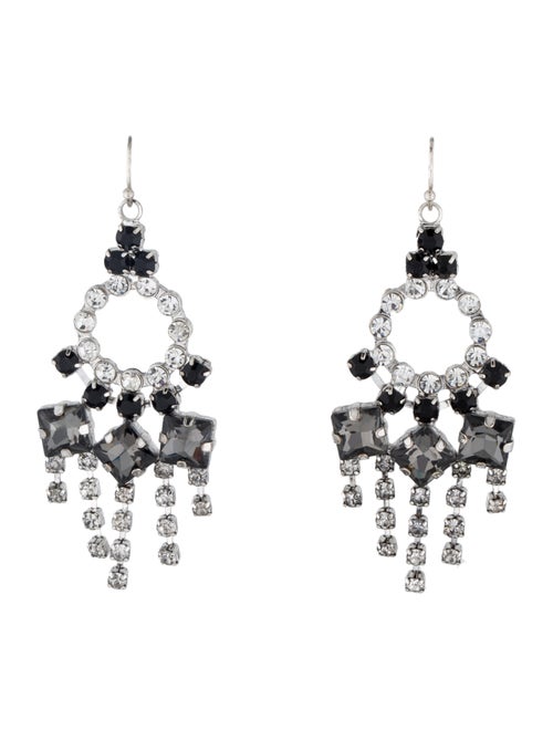 Lulu Frost Crystal Chandelier Earrings Silver