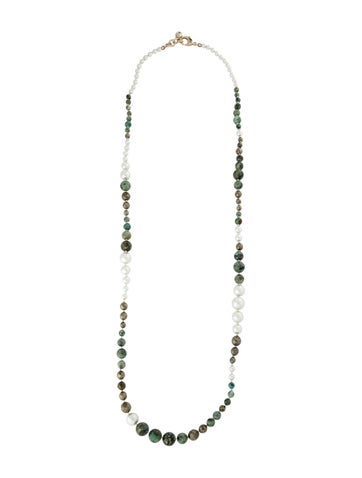 Lulu Frost Bead Strand Faux Pearl & Necklace