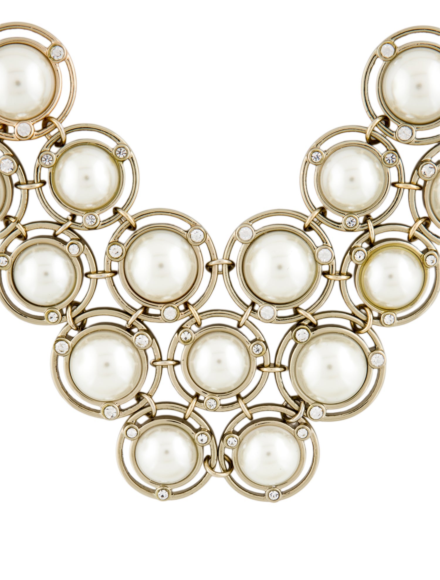 Lulu Frost Faux Pearl & Crystal Collar Necklace