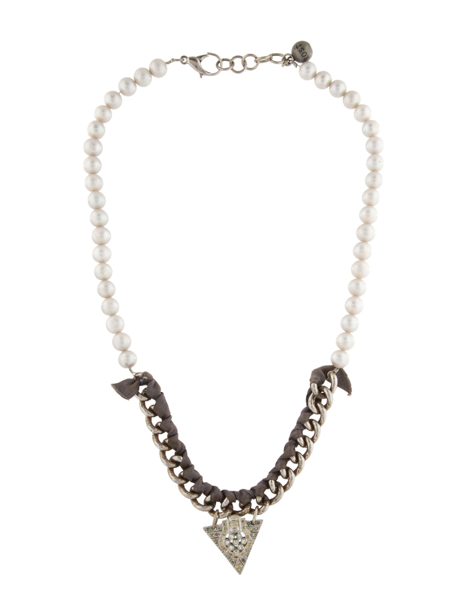 Lulu Frost Crystal & Faux Pearl Collar Necklace