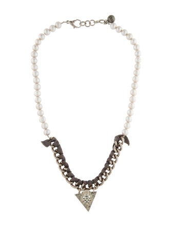 Lulu Frost Crystal & Faux Pearl Collar Necklace