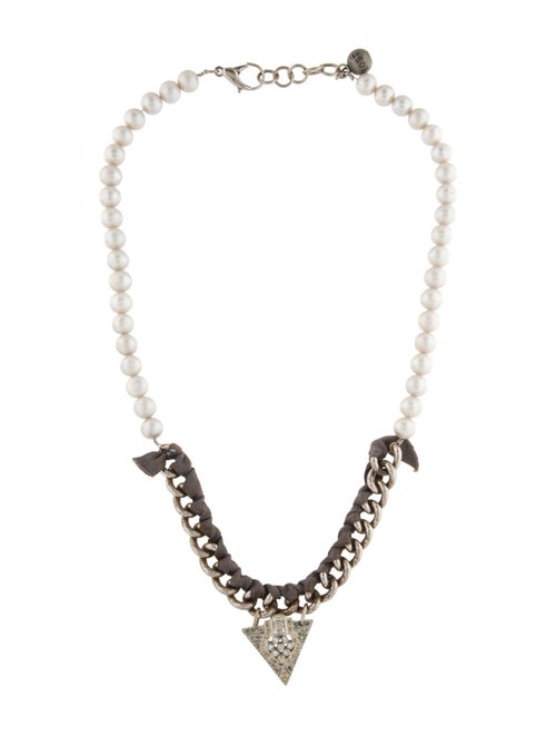 Lulu Frost Crystal & Faux Pearl Collar Necklace