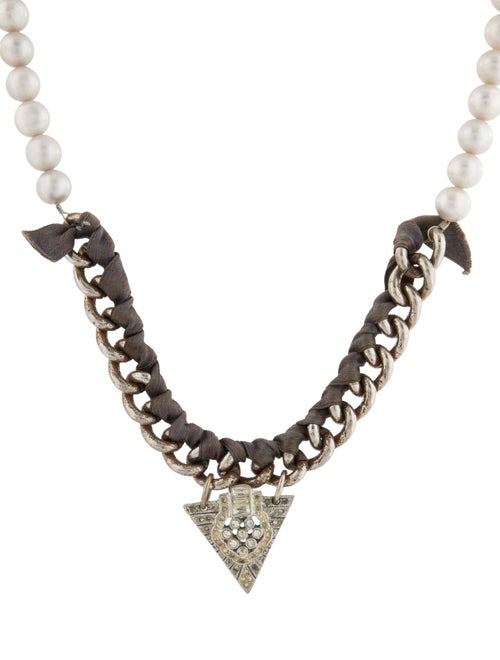 Lulu Frost Crystal & Faux Pearl Collar Necklace