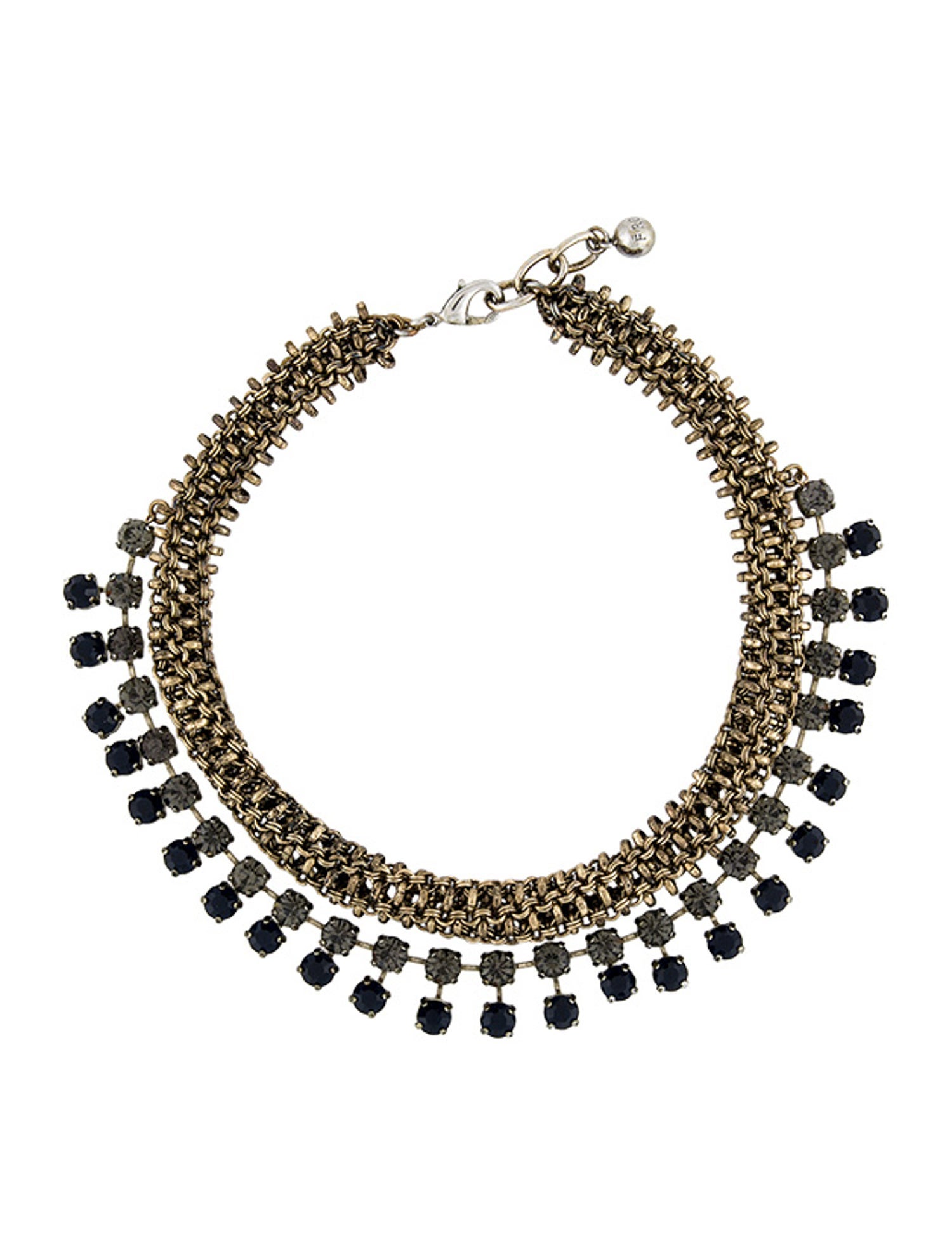 Lulu Frost Crystal Chain Collar Necklace