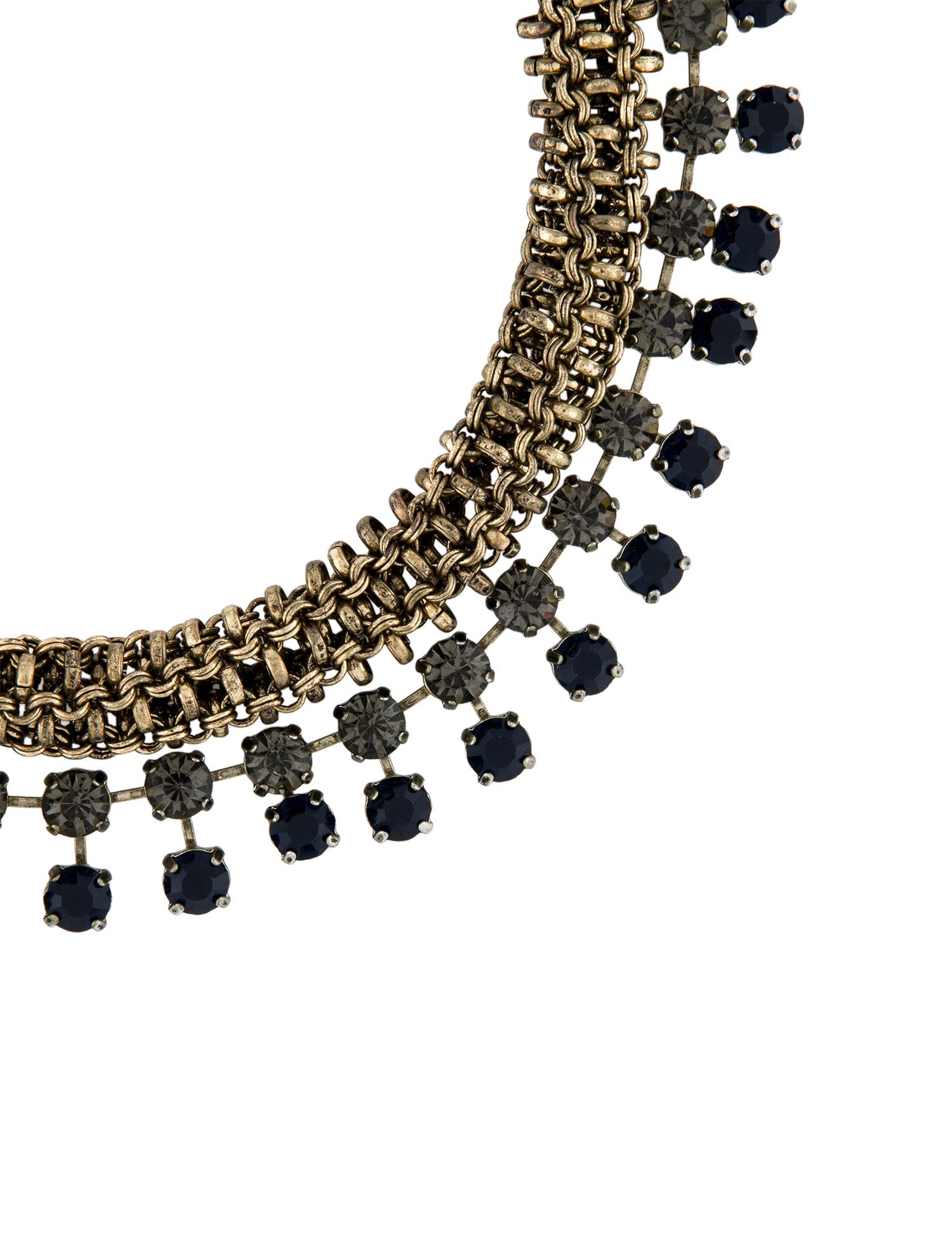 Lulu Frost Crystal Chain Collar Necklace