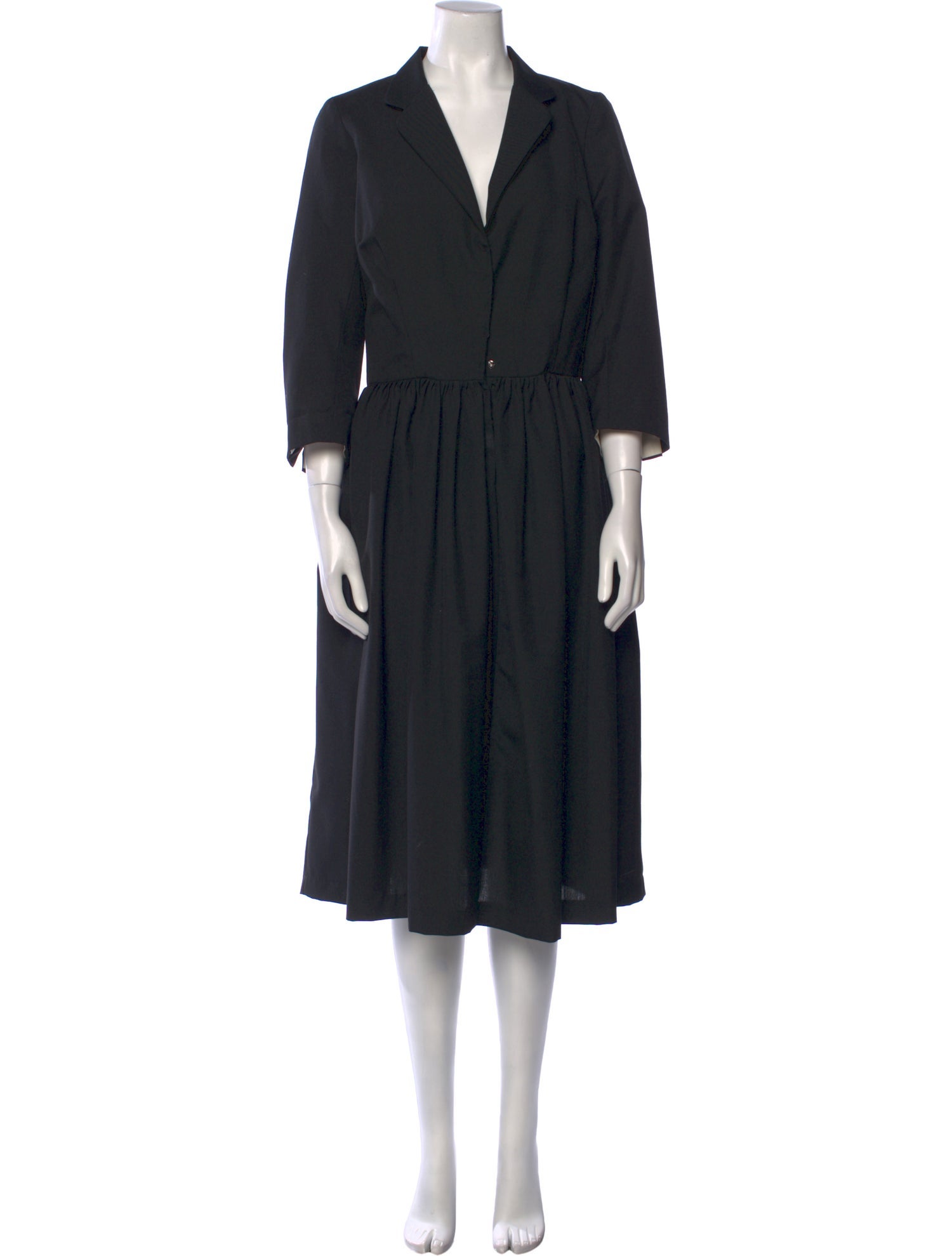 Hazel Brown Wool Midi Length Dress