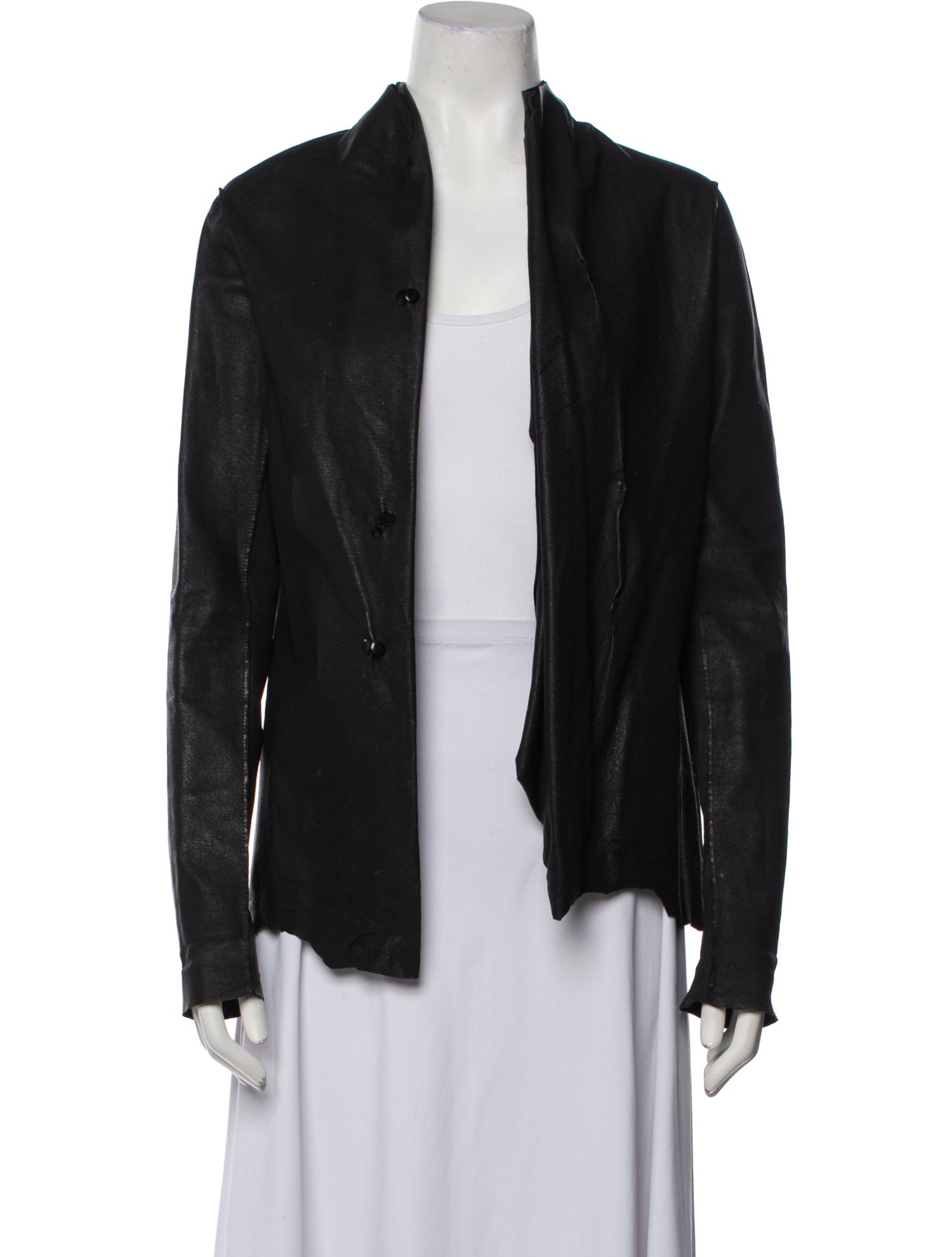 Hazel Brown Leather Evening Jacket