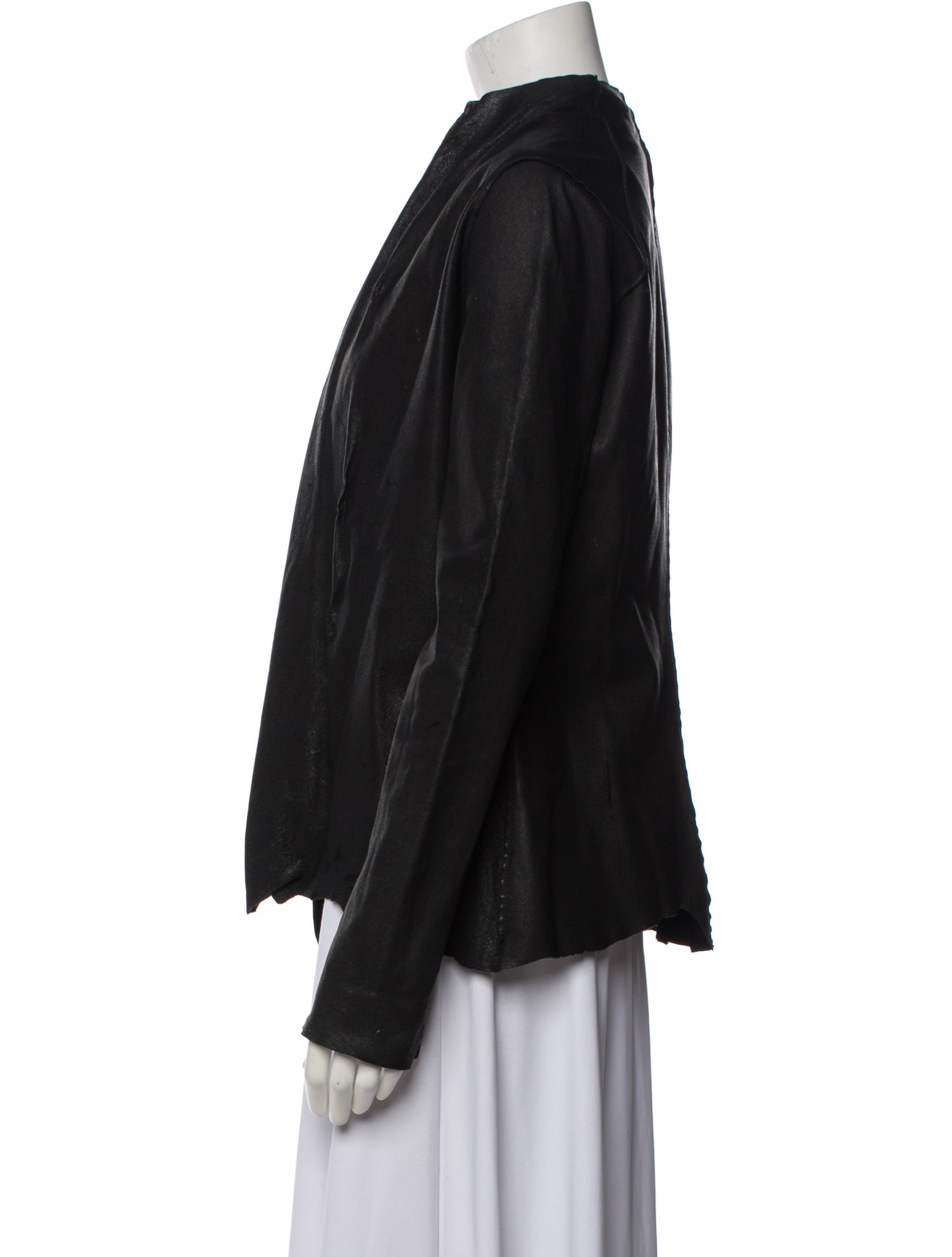 Hazel Brown Leather Evening Jacket