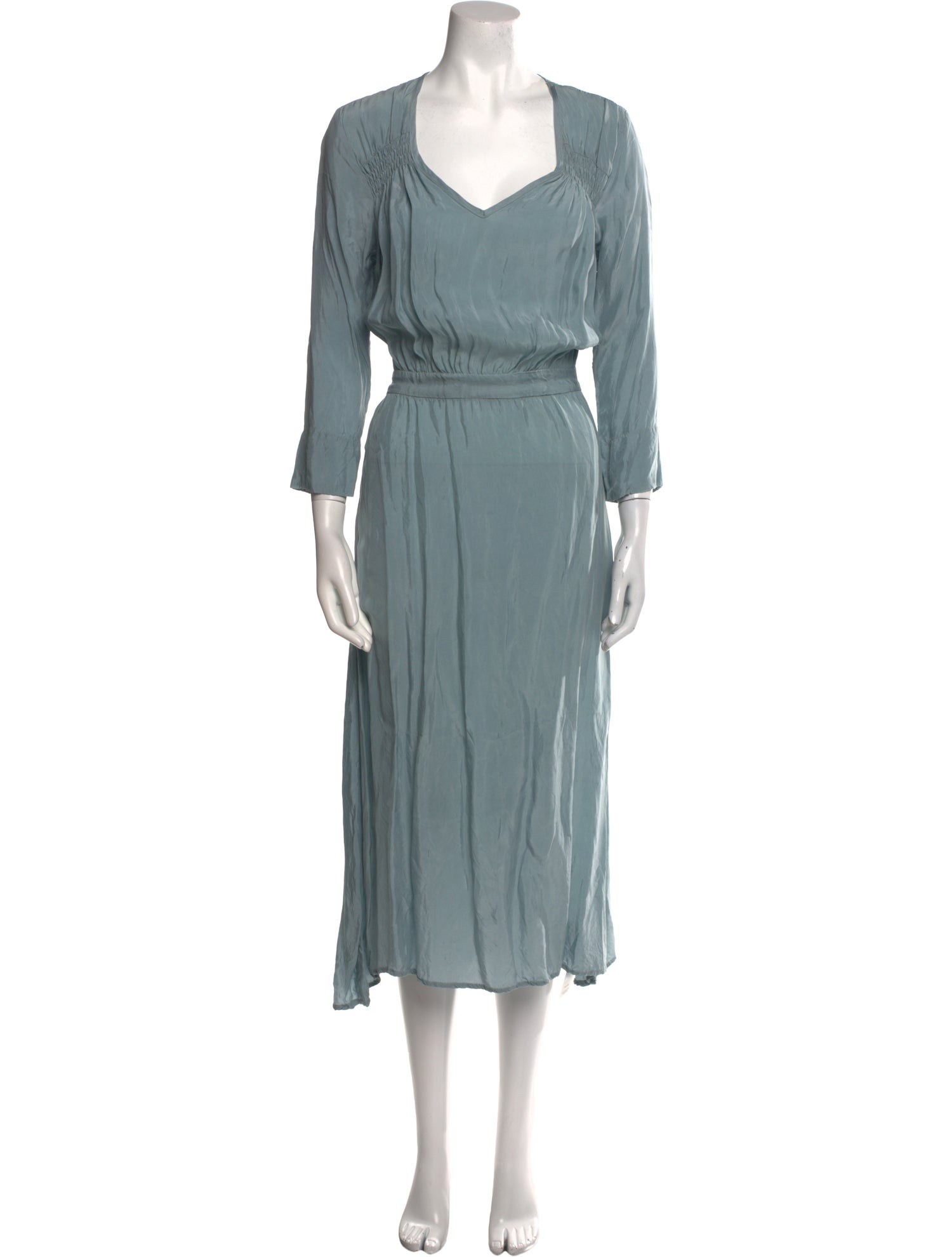 Hazel Brown V-Neck Long Dress