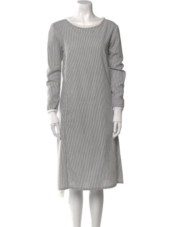 Hazel Brown Striped Midi Length Dress