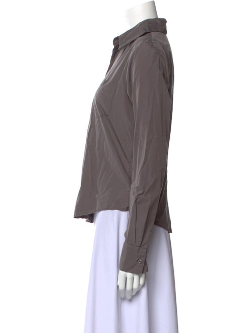 Hazel Brown Long Sleeve Button-Up Top