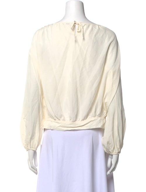 Hazel Brown Silk Bateau Neckline Blouse