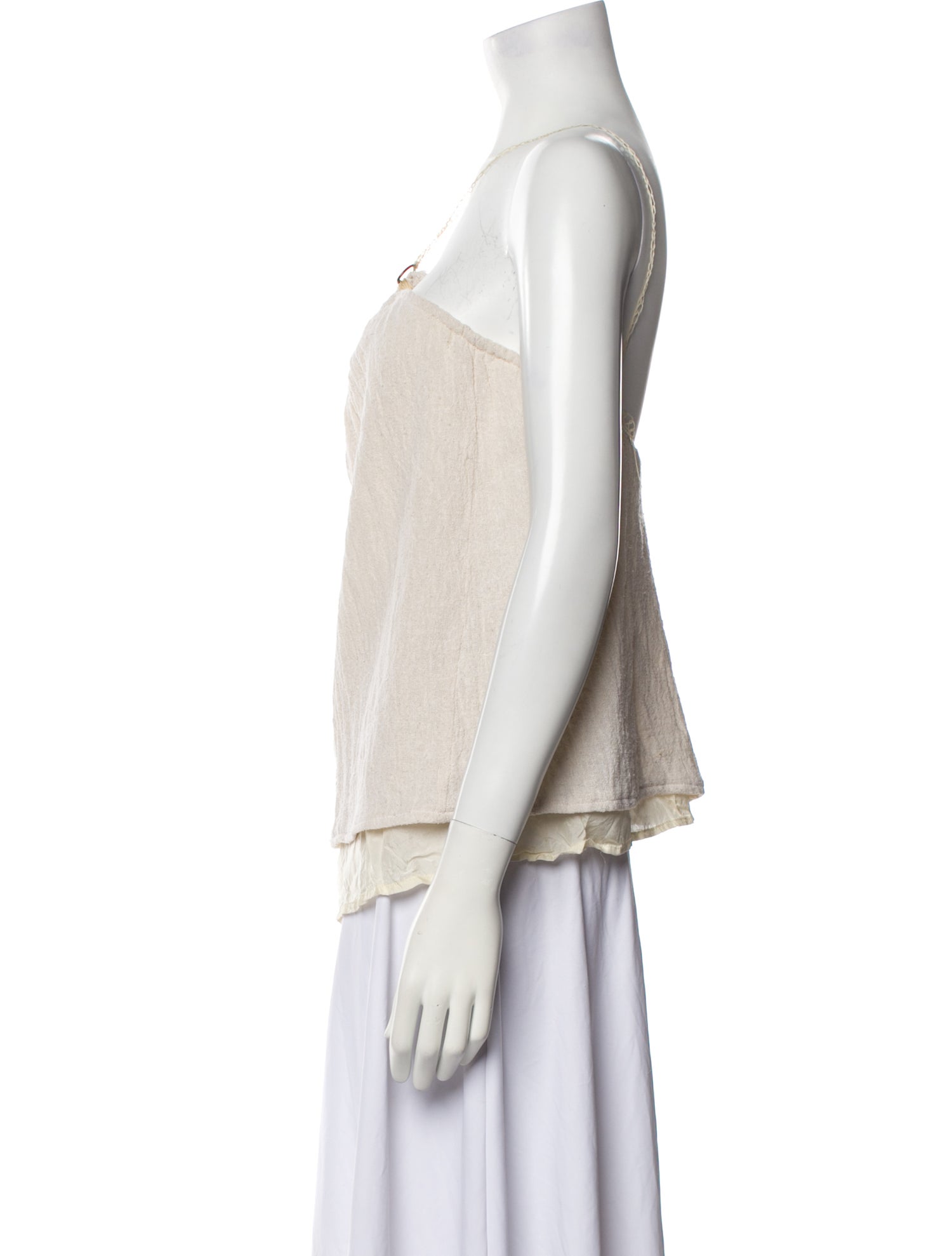 Hazel Brown Silk Halterneck Top