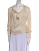 Hazel Brown Silk Cowl Neck Blouse