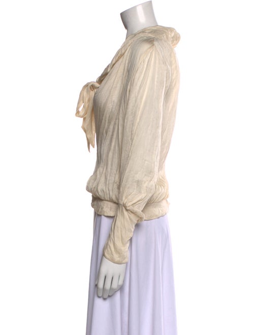 Hazel Brown Silk Cowl Neck Blouse