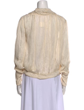 Hazel Brown Silk Cowl Neck Blouse