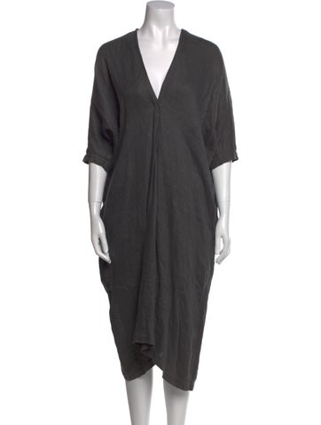 Hazel Brown Dresses Leather Midi Length Dress XS