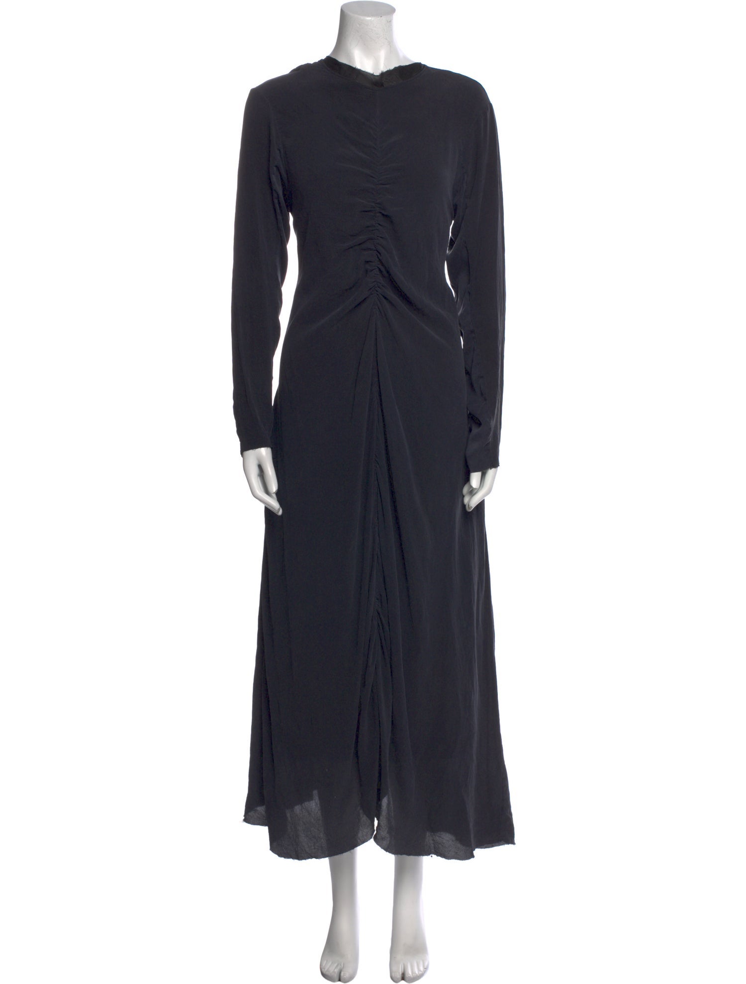 Hazel Brown Silk Midi Length Dress