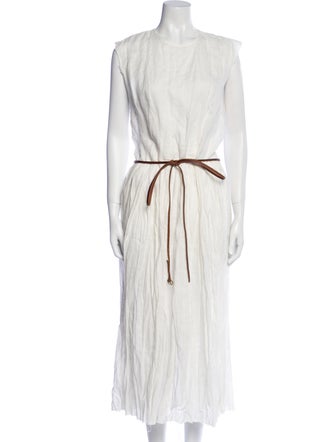 Hazel Brown Linen Long Dress