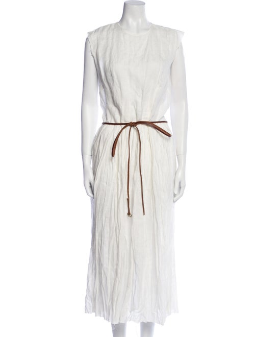 Hazel Brown Linen Long Dress