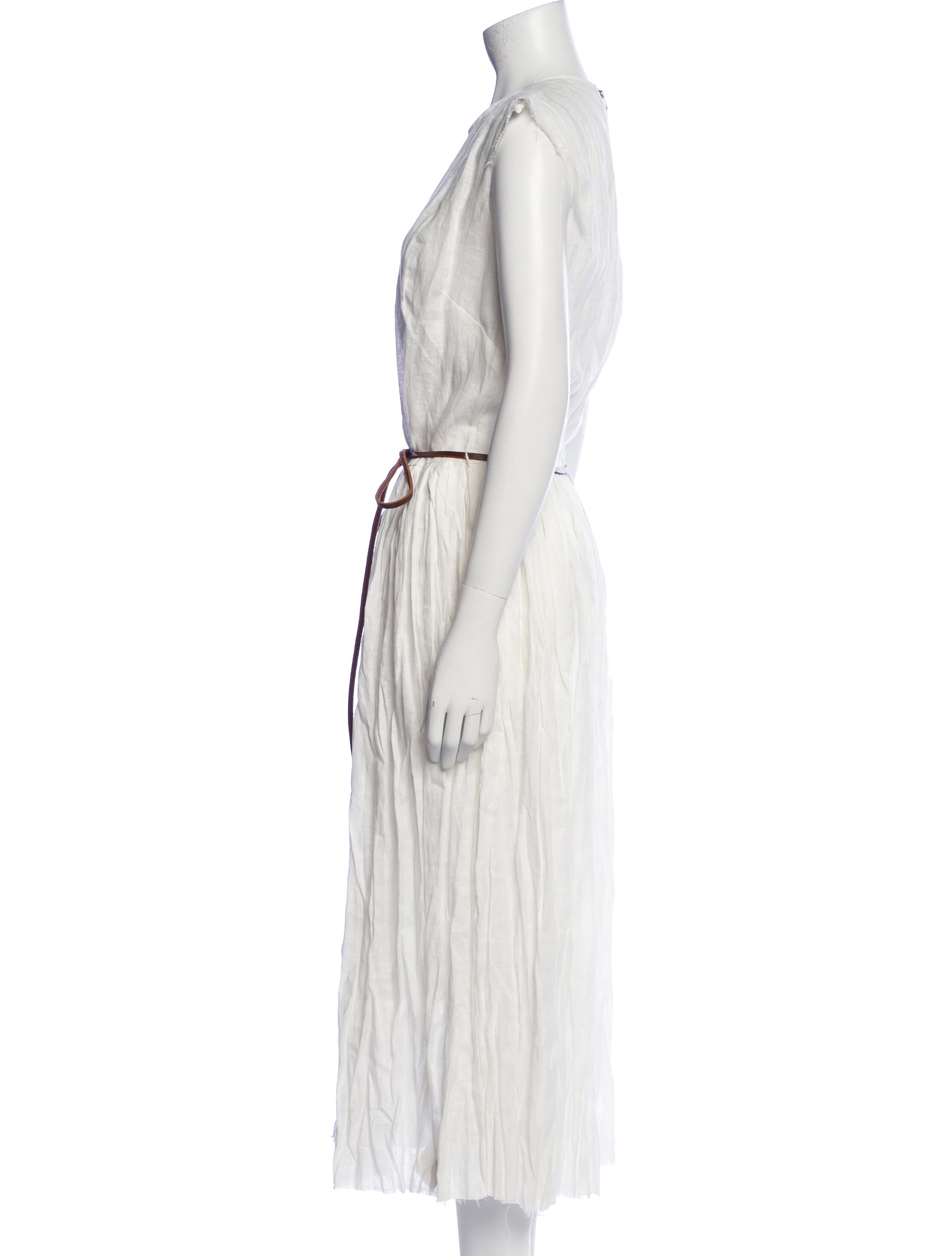 Hazel Brown Linen Long Dress