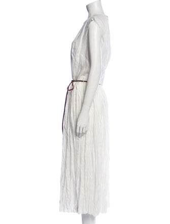 Hazel Brown Linen Long Dress