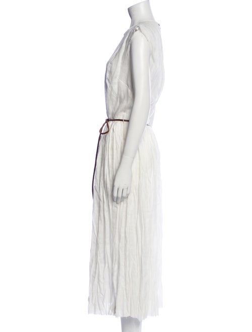 Hazel Brown Linen Long Dress