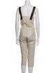 Hazel Brown Linen Square Neckline Jumpsuit