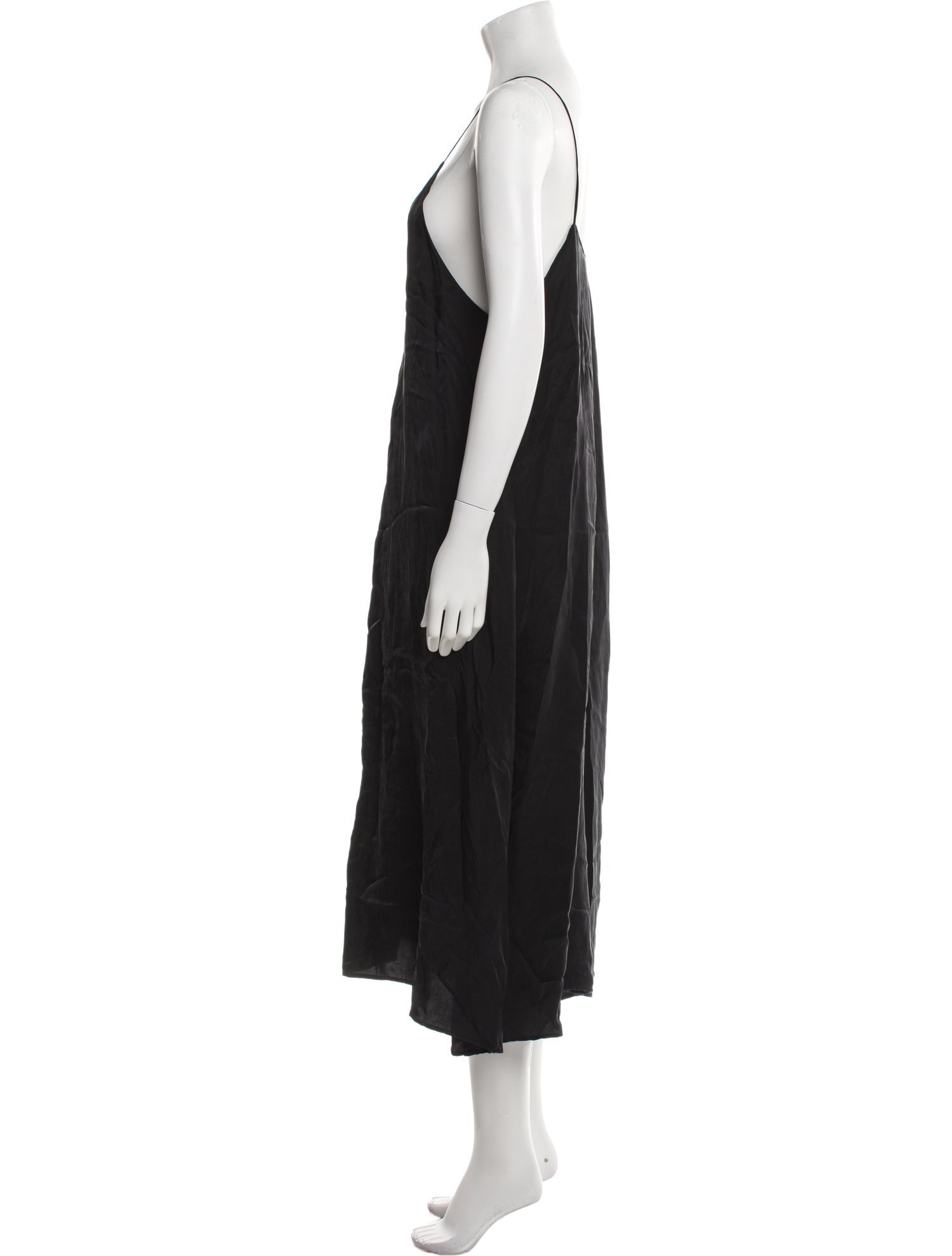 Hazel Brown V-Neck Long Dress