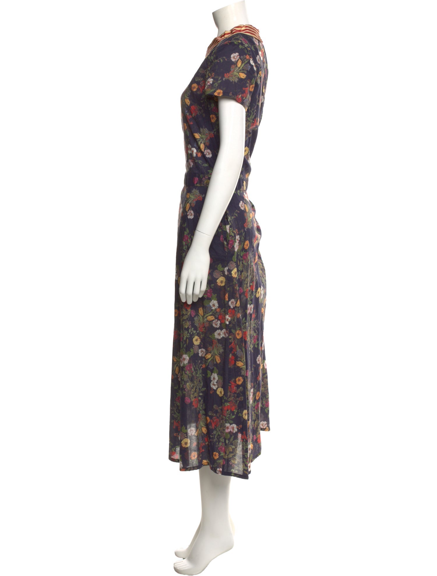 Hazel Brown Floral Print Long Dress